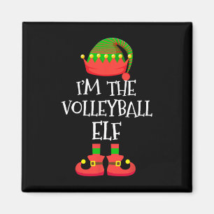 I'm The Volleyball Elf Christmas Holiday Elf Squad Magnet