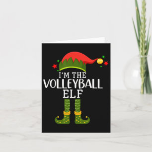 I'm The Volleyball Elf Funny Matching Christmas Co Card
