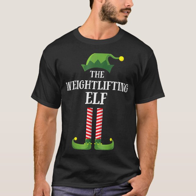 I'm the Weightlifting Elf Group Christmas Matching T-Shirt (Front)