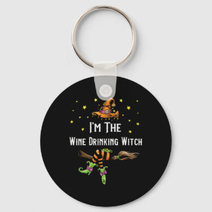 Im The Wine Drinking Witch Halloween Matching Grou Key Ring