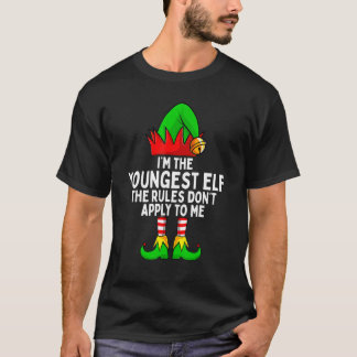 I'm The Youngest Elf Matching Family Christmas T-Shirt