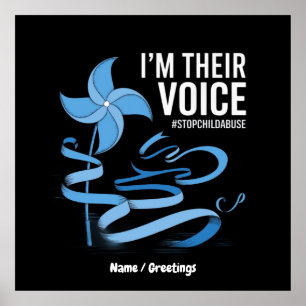 I'm Their Voice Child Abuse Prevention Awareness  Poster