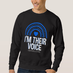 I'm Their Voice Heart Child Abuse Awareness Month Sweatshirt