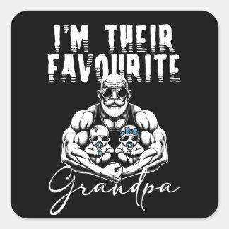 I'm There Favourite Grandpa, Father's day Square Sticker