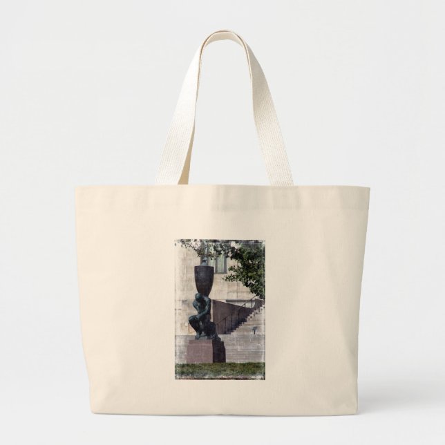 I'm Thinking About Kansas City Large Tote Bag (Front)
