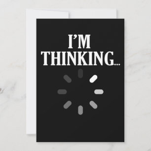 I'm Thinking Computer IT Tech Software Programmer Thank You Card