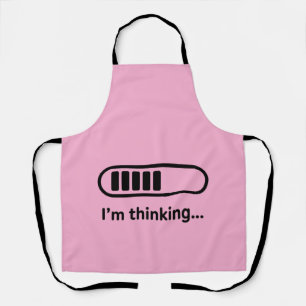 I'm Thinking... Loading Progress Bar Pink Minimali Apron