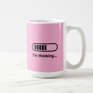 I'm Thinking... Loading Progress Bar Pink Minimali Coffee Mug