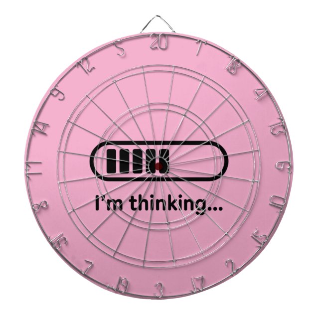 I'm Thinking... Loading Progress Bar Pink Minimali Dartboard (Front)
