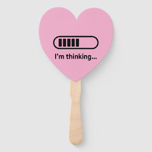 I'm Thinking... Loading Progress Bar Pink Minimali Hand Fan