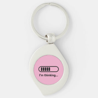 I'm Thinking... Loading Progress Bar Pink Minimali Key Ring