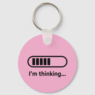 I'm Thinking... Loading Progress Bar Pink Minimali Key Ring