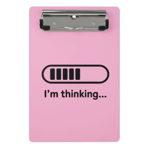 I'm Thinking... Loading Progress Bar Pink Minimali Mini Clipboard