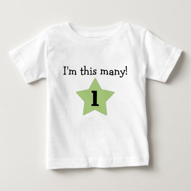 I'm this many! baby T-Shirt (Front)