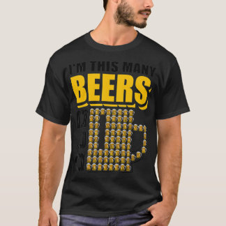 Im This Many Beers Old 75th Birthday 75 Years T-Shirt