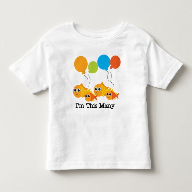 I'm This Many-Four Toddler T-Shirt (Front)