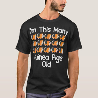 Im This Many guinea pigs Old 15 year old birthday T-Shirt