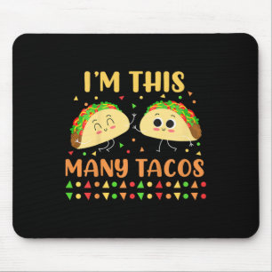 I'm This Many Tacos Second Birthday Party Cinco De Mouse Pad