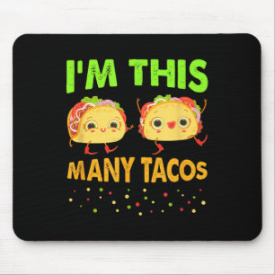 Im This Many Tacos Second Birthday Twosday Cinco D Mouse Pad