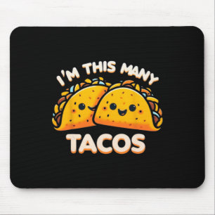 I'm This Many Tacos Second Birthday Twosday Cinco Mouse Pad
