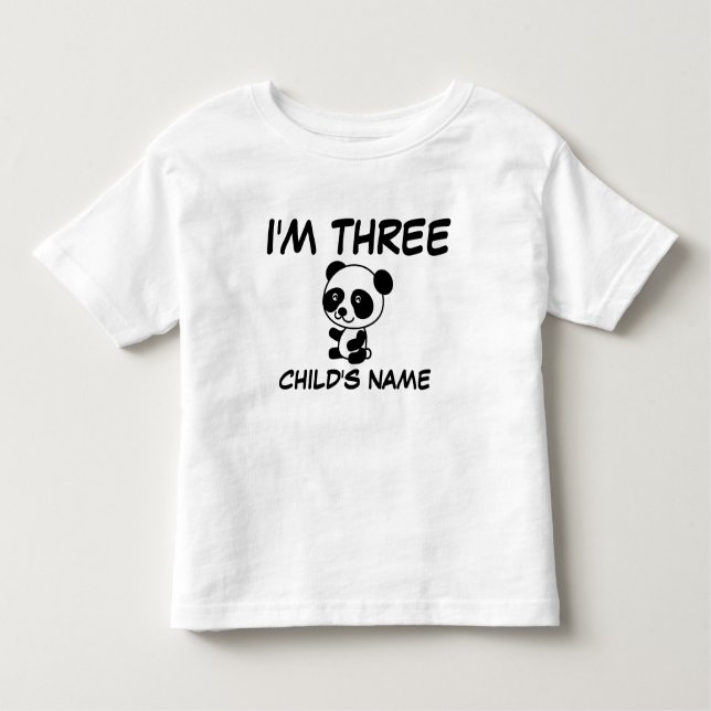 I'M THREE (AGE 3) Personalised T-shirts (Front)