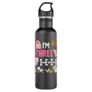 Im Three-i-e-i-o 3 Years Old 3rd Birthday Girl Far 710 Ml Water Bottle