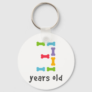 I'm Three Years Old Key Ring