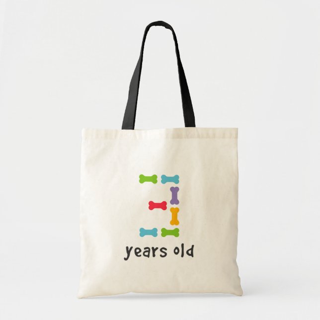 I'm Three Years Old Tote Bag (Front)