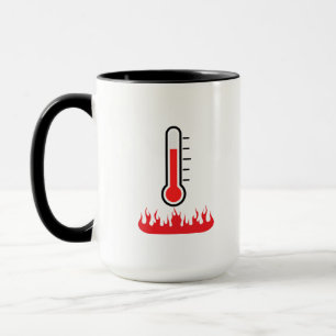 "I'm Too Hot To Handle" Fire & Thermometer Mug