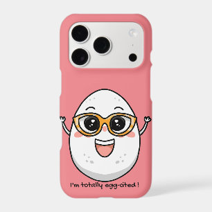 I'm Totally Egg-cited cheerful egg wearing glasses