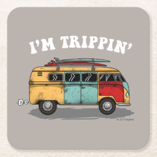 I'm Trippin' Square Paper Coaster