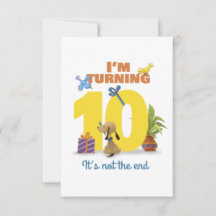 I'm turning 10 Happy Birthday kids card