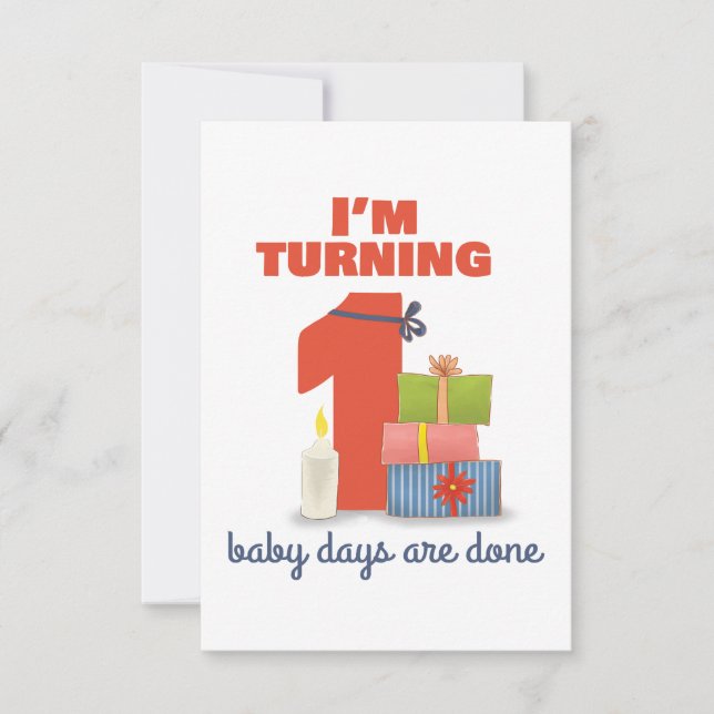 I'm turning 1 birthday card (Front)