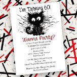 I'm Turning 60 Birthday Party  Invitation<br><div class="desc">I'm Turning 60 Birthday Party Invitation. Have Your Own Party And Invite Your Friends With This Funny Freaked Out Cat! Easy To Change The Sample Text To Your Own By Clicking Personalise. Click Personalise/Edit With Design Tool To Change The Font Type, Font Colour, Font Size, Or To Add/Delete/Change The Text...</div>