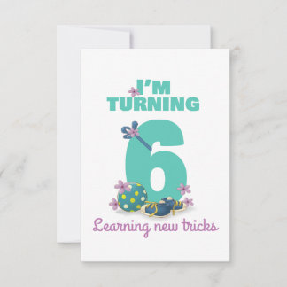I'm turning 6 Happy Birthday card for kids