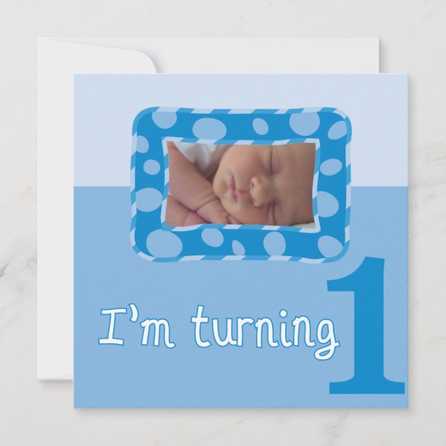 I'm Turning One Birthday Party Invitation (Front)