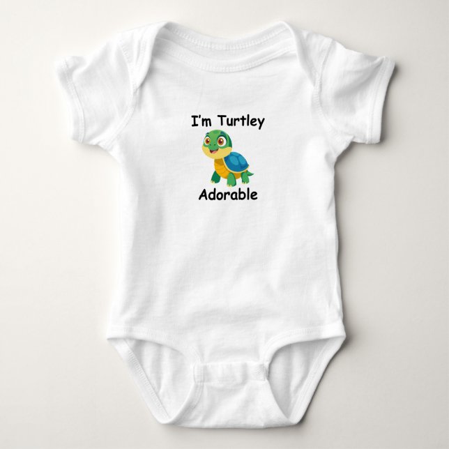 I'M TURTLEY ADORABLE BABY BODYSUIT (Front)