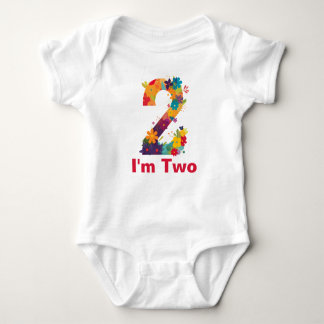 I'm Two Girl 2nd Birthday Party-Personalizable Baby Bodysuit