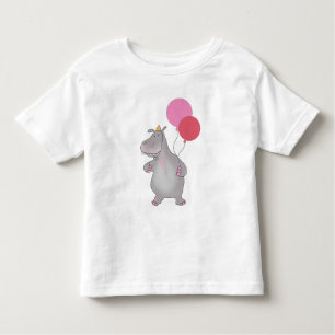 I'm Two Hippo with Balloons Toddler T-Shirt