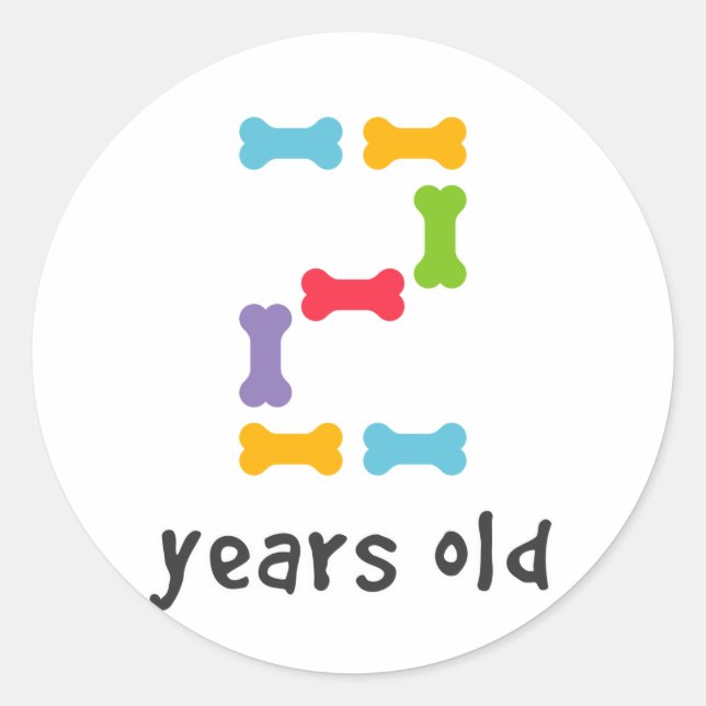 I'm Two Years Old Classic Round Sticker (Front)