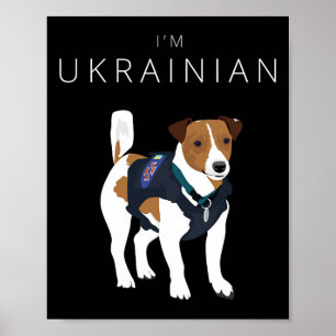 I'm Ukrainian Famous Dog Patron Ukraine Flag  Poster
