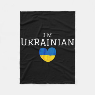 I'm Ukrainian Proud That I'm From Ukraine Souvenir Fleece Blanket