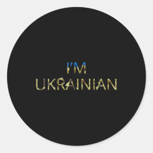 I'm Ukrainian  Ukraine  Sunflower Retro Ukrainian  Classic Round Sticker
