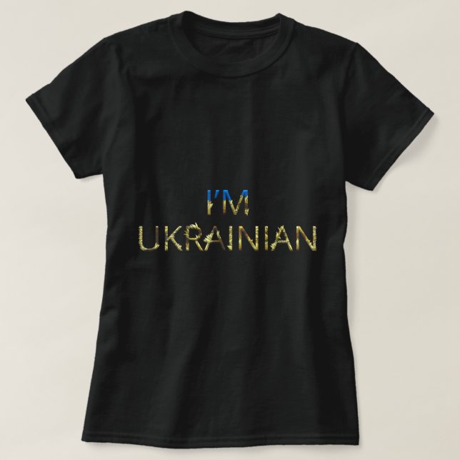 I'm Ukrainian  Ukraine  Sunflower Retro Ukrainian  T-Shirt (Design Front)