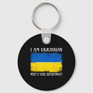 I'm Ukrainian What's Your Superpower Ukrainian Fla Key Ring