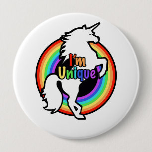 I'm unique 10 cm round badge