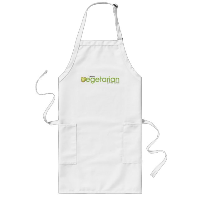 I'm Vegetarian Long Apron (Front)