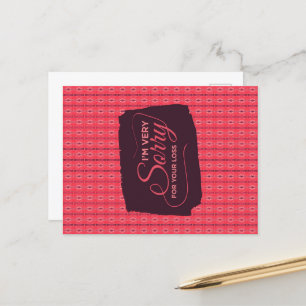 I'm Very Sorry For Your Loss Vertical Stringed Postcard