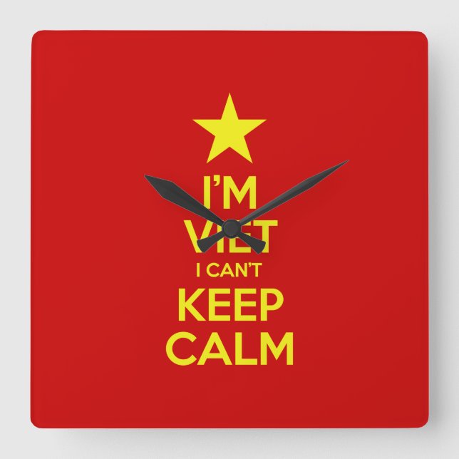 I'm Viet I Can't Keep Calm Square Wall Clock (Front)