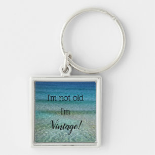 I'm Vintage Button Keychain
